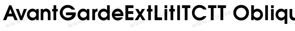 AvantGardeExtLitITCTT Oblique字体转换